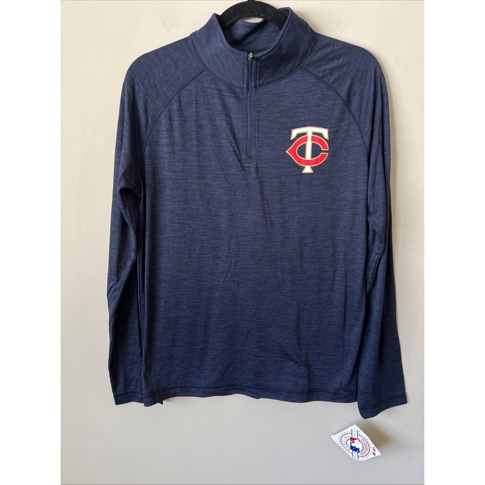 Minnesota Twins Men's M 1/4 Zip Lightweight Stretch Pullover Genuine MLB New